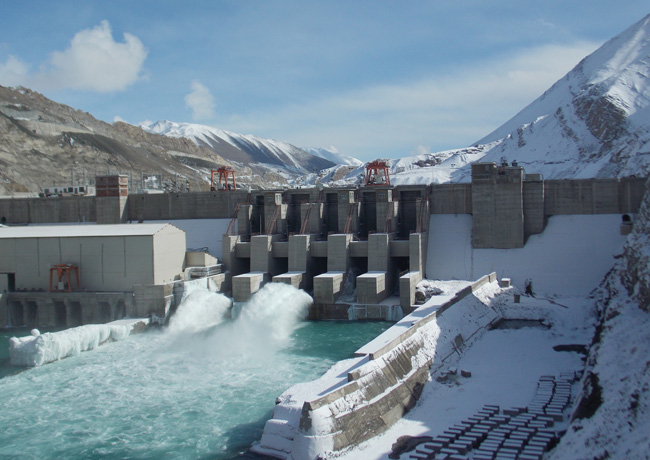 The 45-MW Nimoo Bazgo Power Station on the Indus River in Jammu and Kashmir, India, owned by NHPC Ltd. photo courtesy NHPC